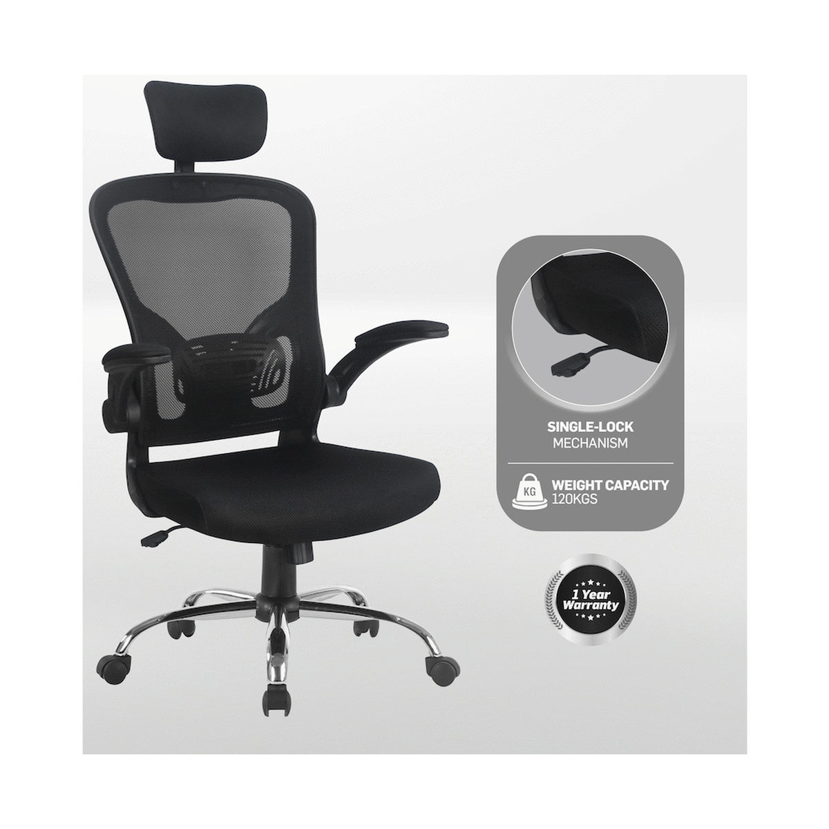 Everfurn Stagio Ergo High Back Office Chair