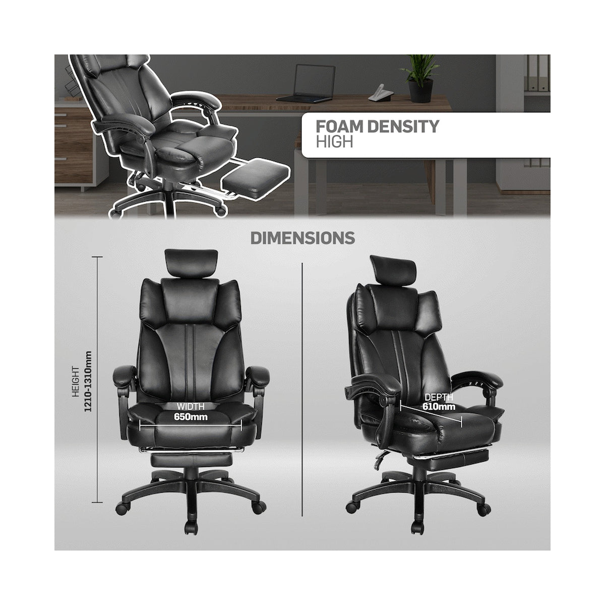 Emperor High Back Chair - Black