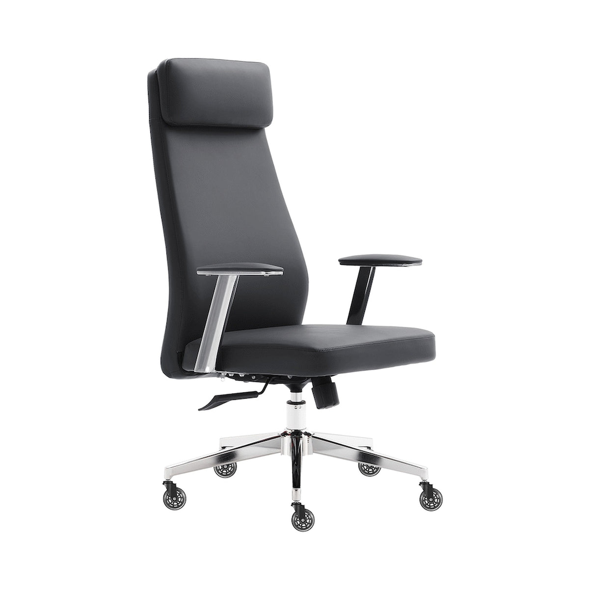 Everfurn Ruby High Back Office Chair, Chrome Metal Base
