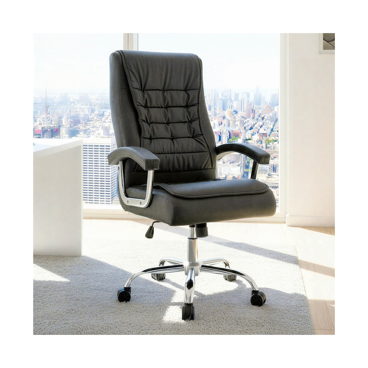 Everfurn Louis High Back Office Chair - Black