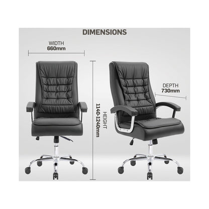 Everfurn Louis High Back Office Chair - Black