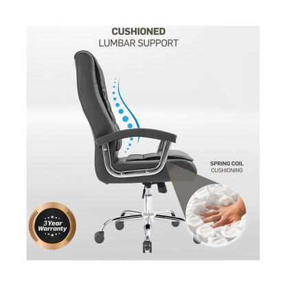 Everfurn Louis High Back Office Chair - Black