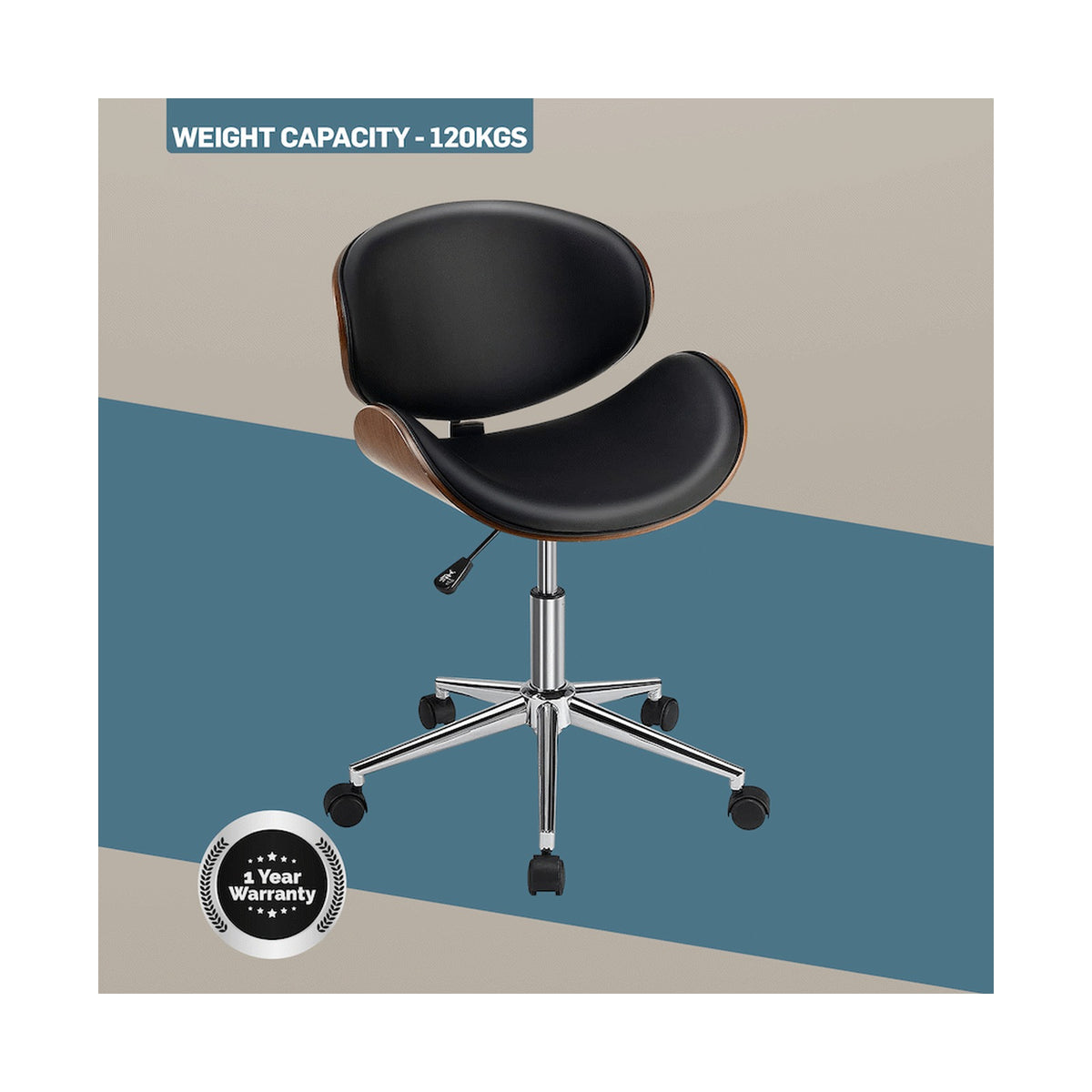 Amos Mid Back Office Chair - Black
