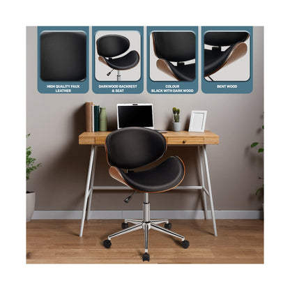 Amos Mid Back Office Chair - Black