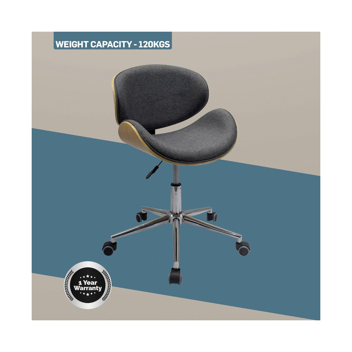 Amos Mid Back Office Chair - Grey