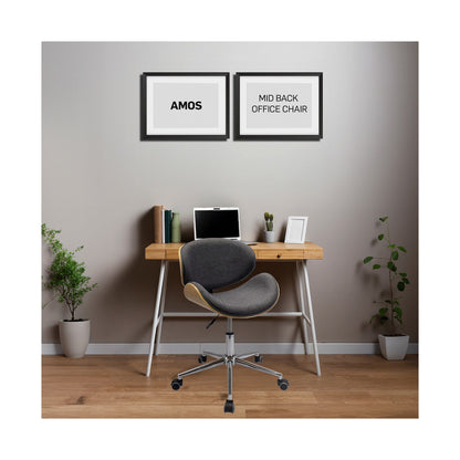 Amos Mid Back Office Chair - Grey