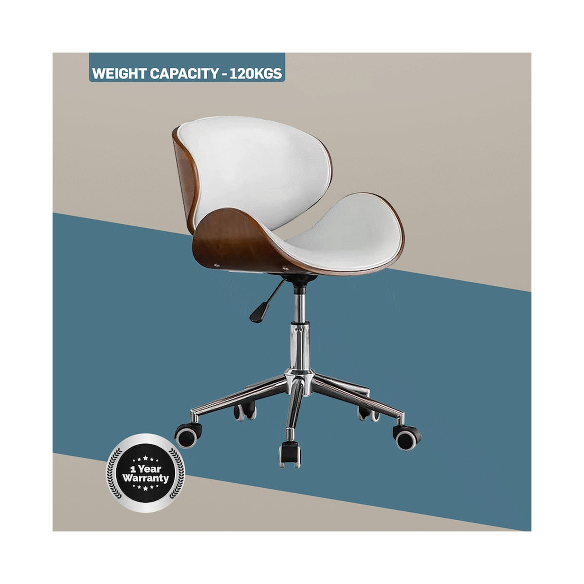 Amos Mid Back Office Chair - White