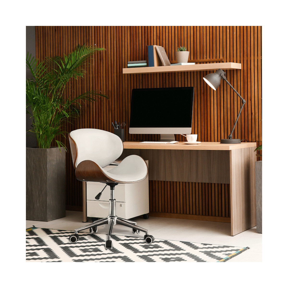 Amos Mid Back Office Chair - White