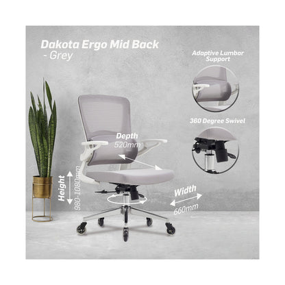 Everfurn Dakota Ergo Mid-Back