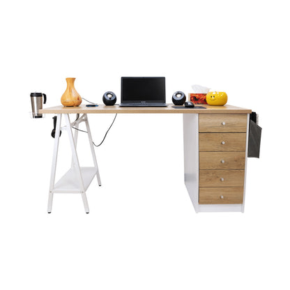 Everfurn Premium Milan Smart Office Desk, 2 x 3.1 USB Port