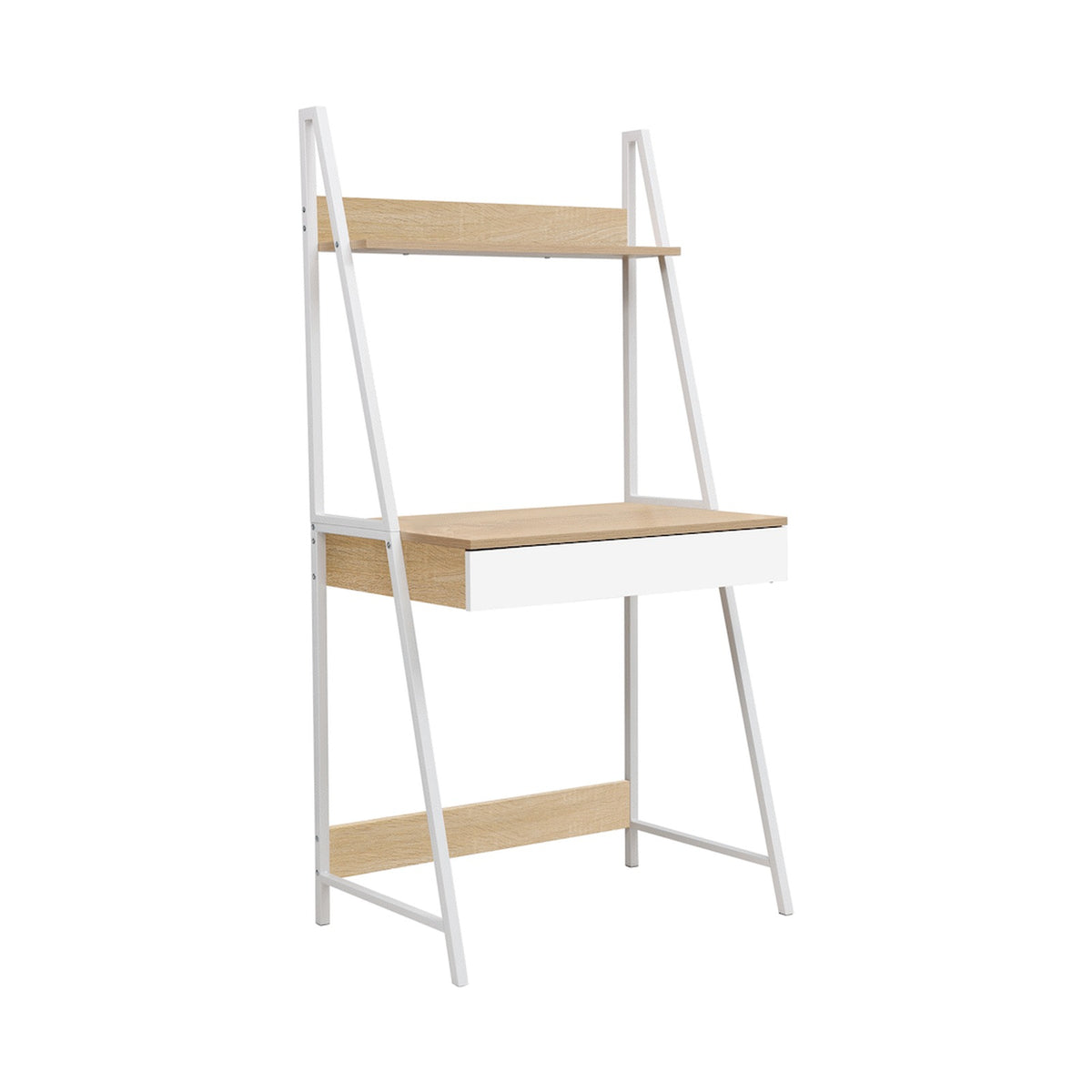Everfurn Belle Desk with Large Drawer and Storage Shelf