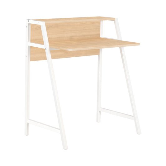 Everfurn Orchid Desk with Monitor Shelf, Powder Coated Steel
