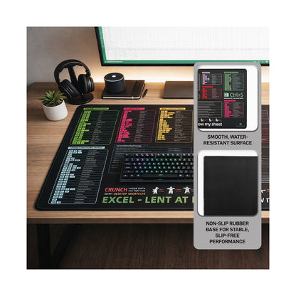 Everfurn Excel Hot Keys Large Desk Mat
