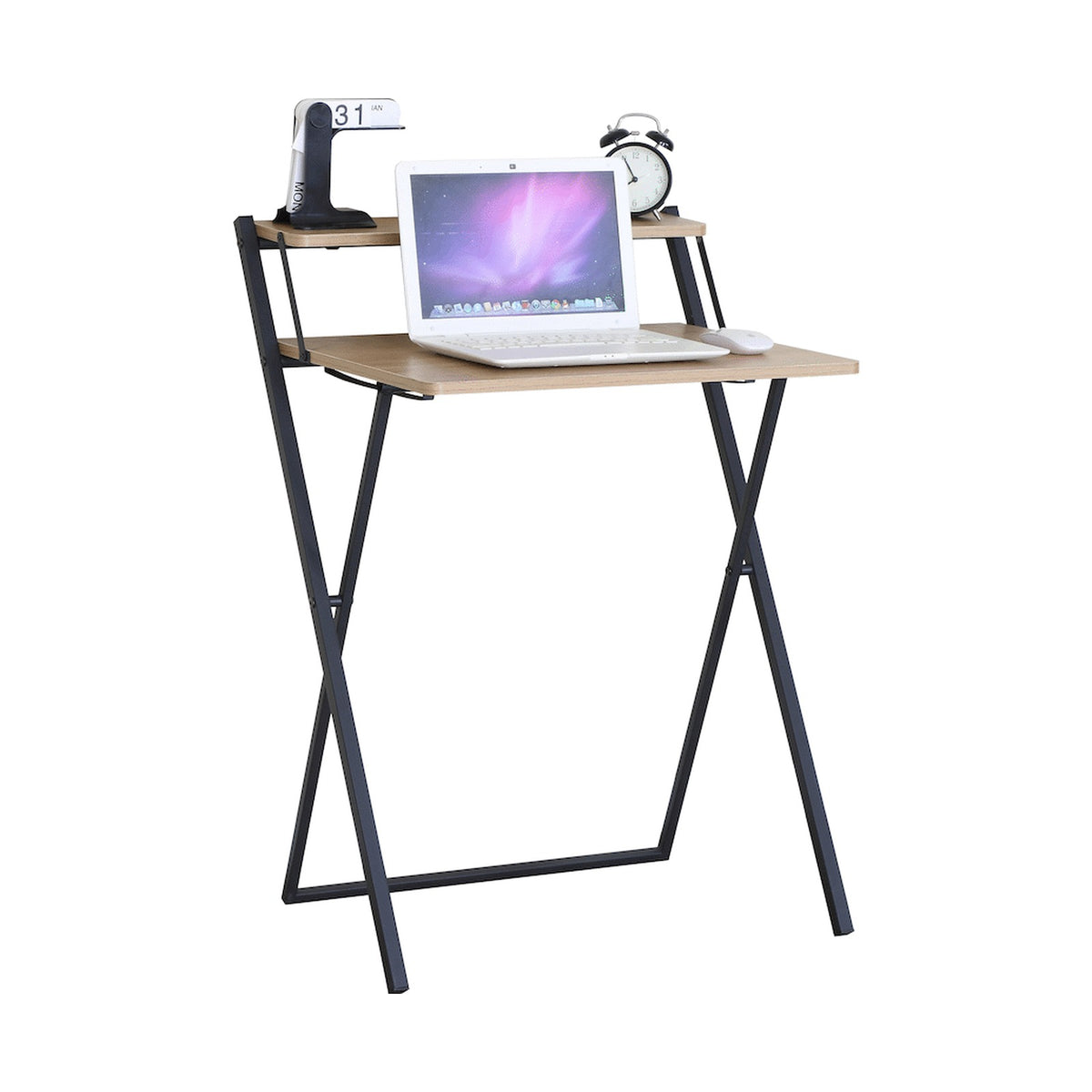 Everfurn Lira Folding Desk - Oak