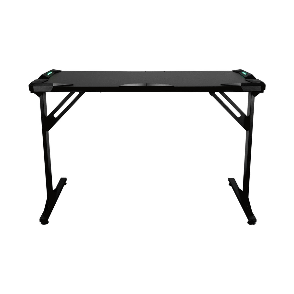 Fortress Gaming Desk with RGB Lights, Cup Holder