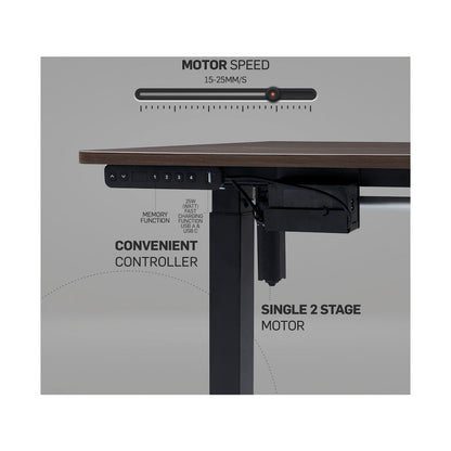 Berlin Height-Adjustable Desk - Base & Controller - Black