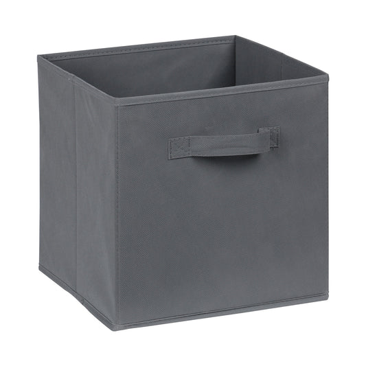 Everfurn Storeman Grey, Collapsible Fabric Organiser Storage Basket - Single