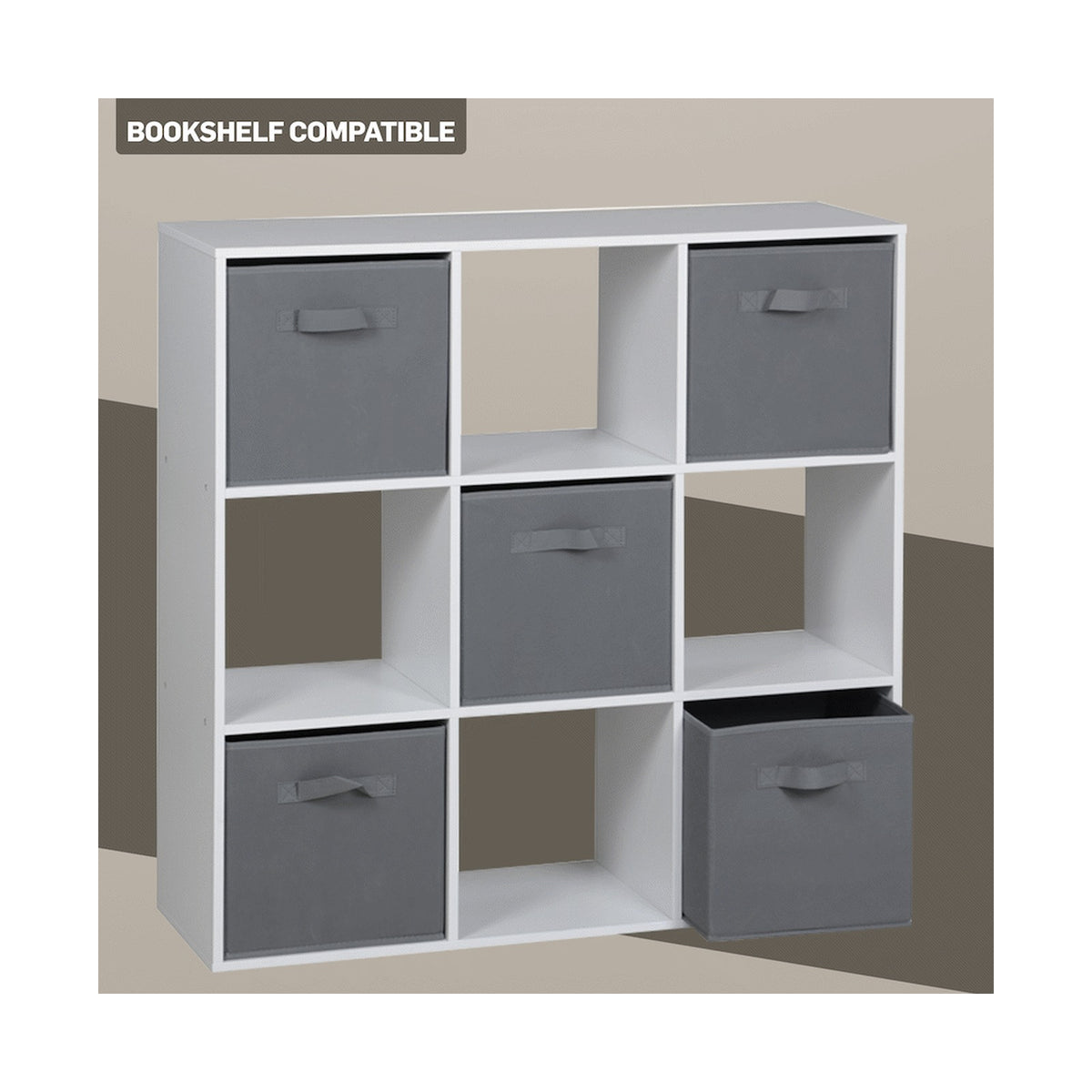 Everfurn Storeman Grey, Collapsible Fabric Organiser Storage Basket - Single