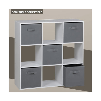 Everfurn Storeman Grey, Collapsible Fabric Organiser Storage Basket - Single