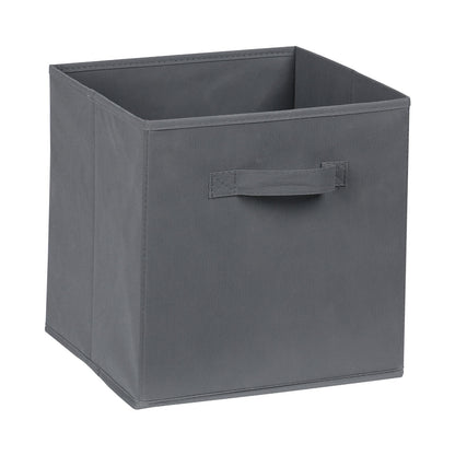Everfurn Storeman Grey, Collapsible Fabric Organiser Storage Basket - 5 Pack