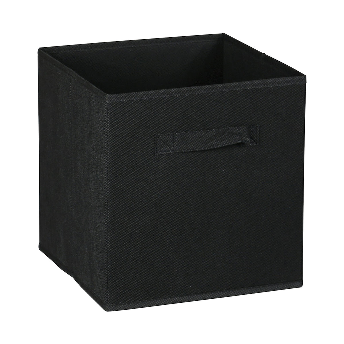 Everfurn Storeman Black, Collapsible Fabric Organiser Storage Basket - Single