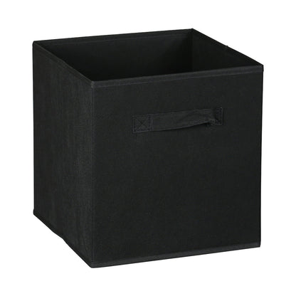 Everfurn Storeman Black, Collapsible Fabric Organiser Storage Basket - Single