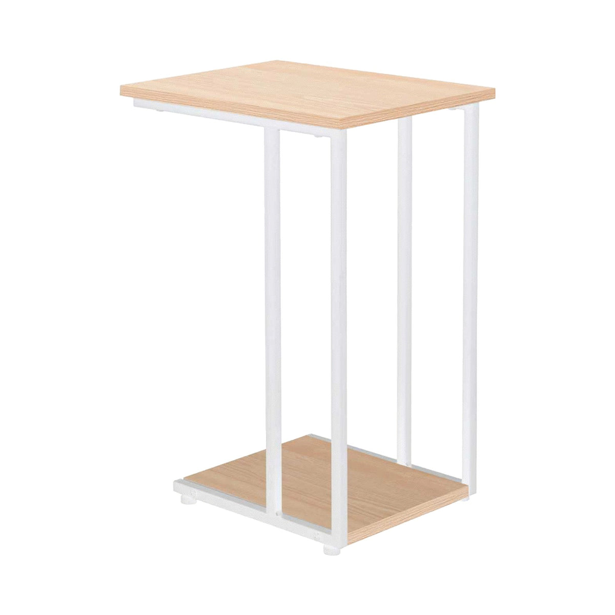 Everfurn Sofa Side Table - Oak and White
