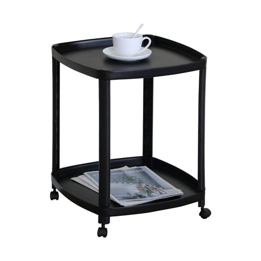 Everfurn Tay Side Table with Casters - Black