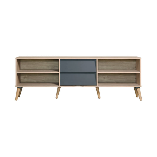 Everfurn Everest Tall TV Stand - 2 Drawers