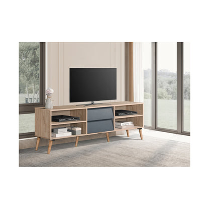Everfurn Everest Tall TV Stand - 2 Drawers
