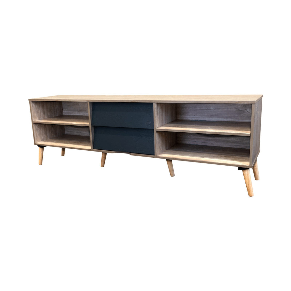Everfurn Everest Tall TV Stand - 2 Drawers