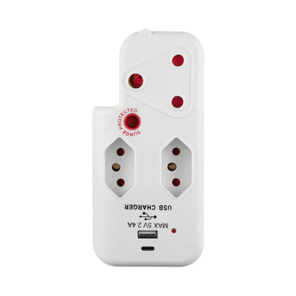 Ellies 3 Way Surge Adaptor with Type C + USB - WT