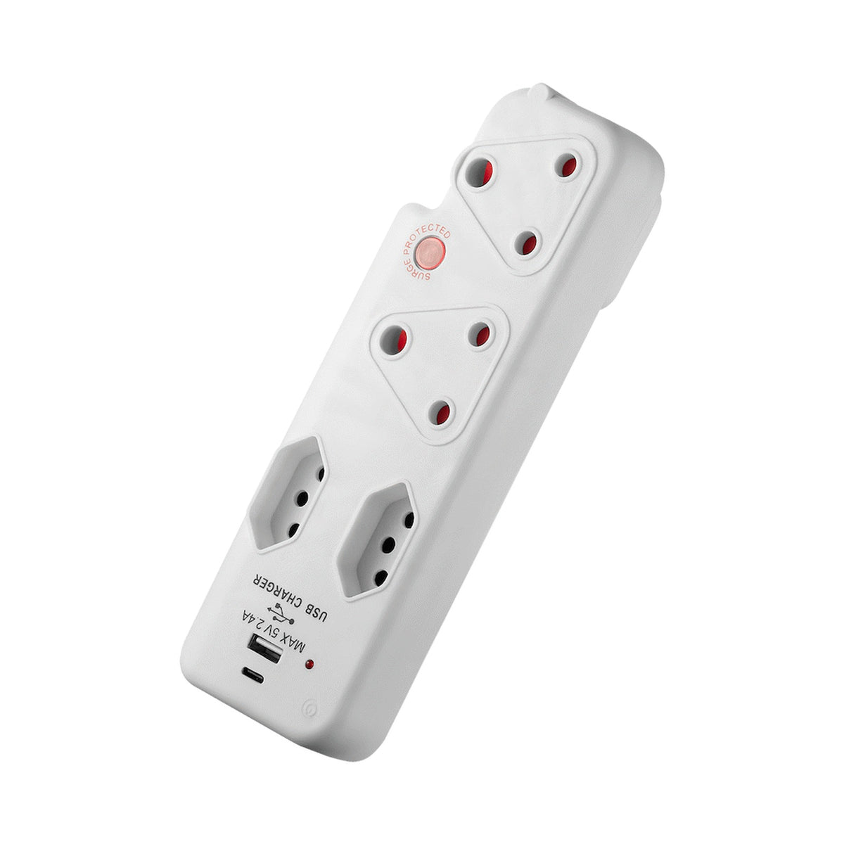 Ellies  4 Way Surge adaptor with type C + USB - WT