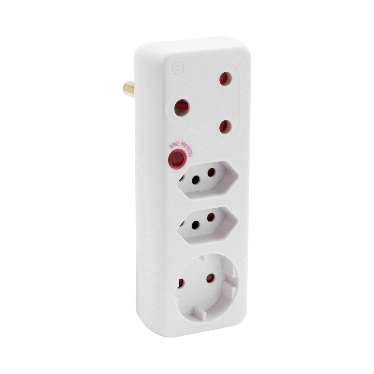 Ellies 4-Way Surge Adaptor with Schuko - WT