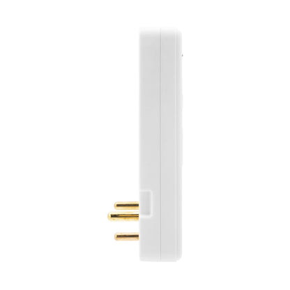 Ellies 3 Way Surge adaptor Schuko,with type C + USB - WT