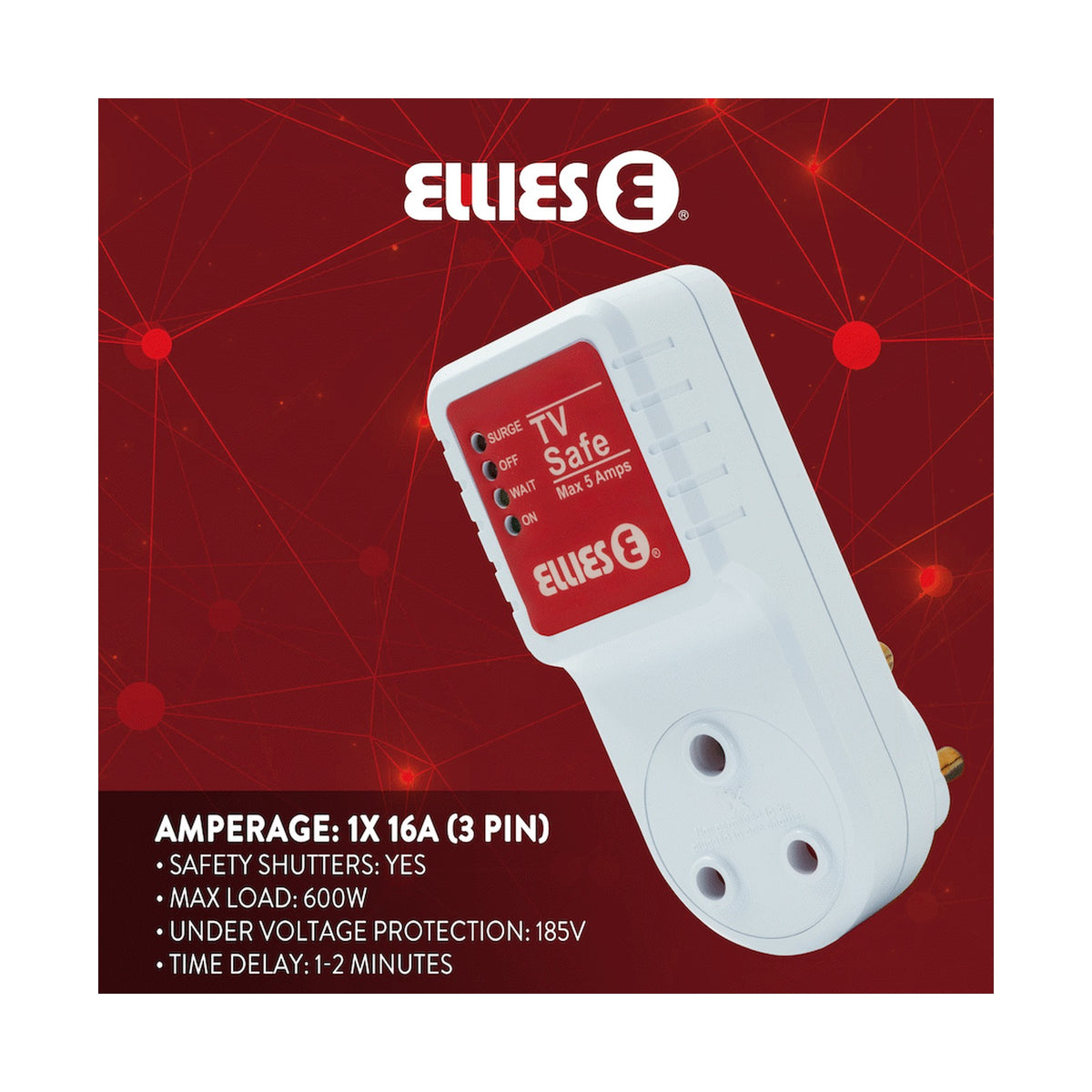 Ellies High Surge TV Safe Adaptor
