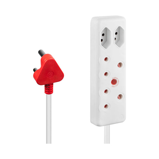 Ellies 4 Way Surge Extension Lead -10M - WT