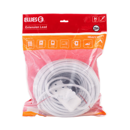 Ellies Side by Side Light Duty Extension Lead-20M