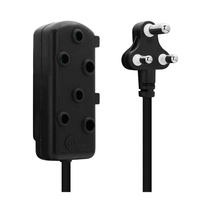 Ellies Side-by-Side Light-Duty Extension Lead - 3m - Black