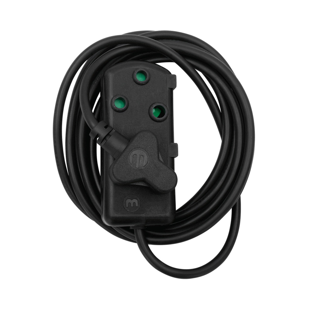 Ellies Side-by-Side Light-Duty Extension Lead - 3m - Black