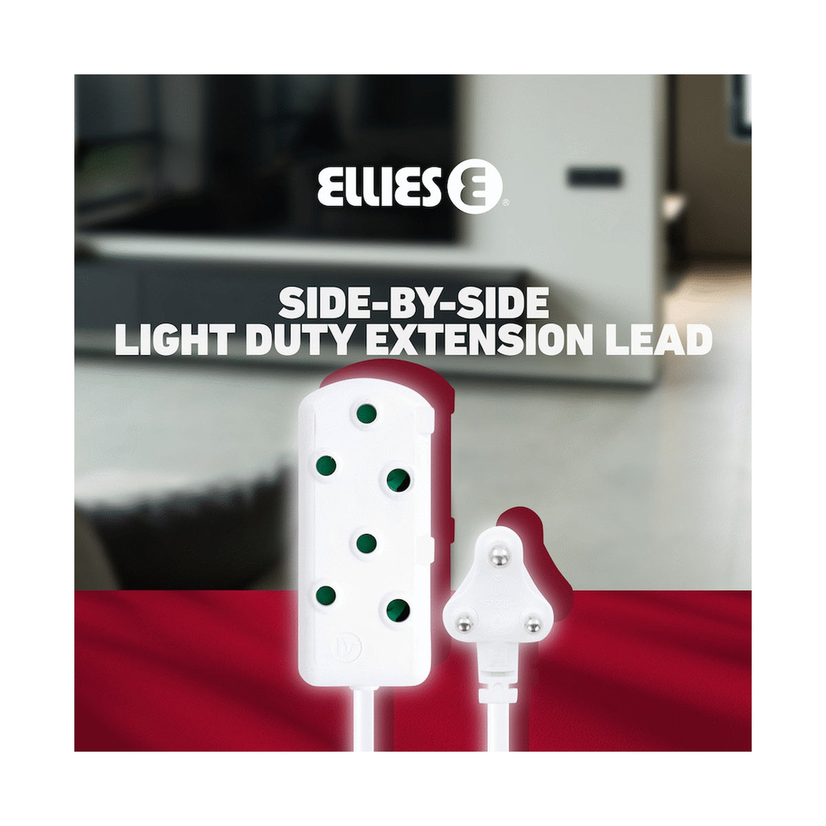 Ellies Side-by-Side Light Duty Extension Lead - 5m