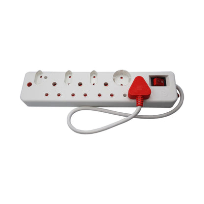 Ellies 8-Way Surge Multiplug 0.5m - WT