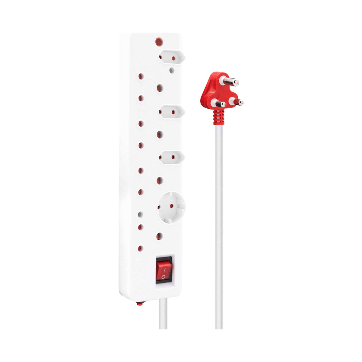 Ellies 8-Way Surge Multiplug 0.5m - WT