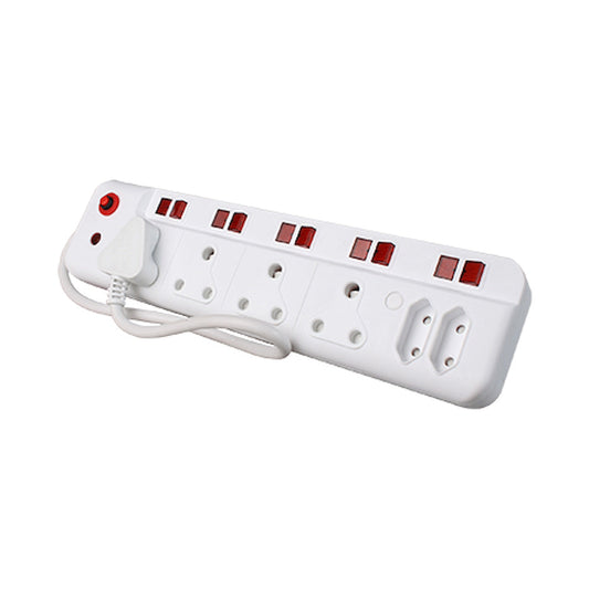 Ellies 6 Way  Multiplug With Illuminated Switches