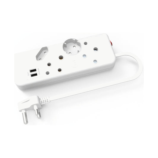 Ellies 4-Way Multiplug - 2 x USB 2.4a - 0.4m