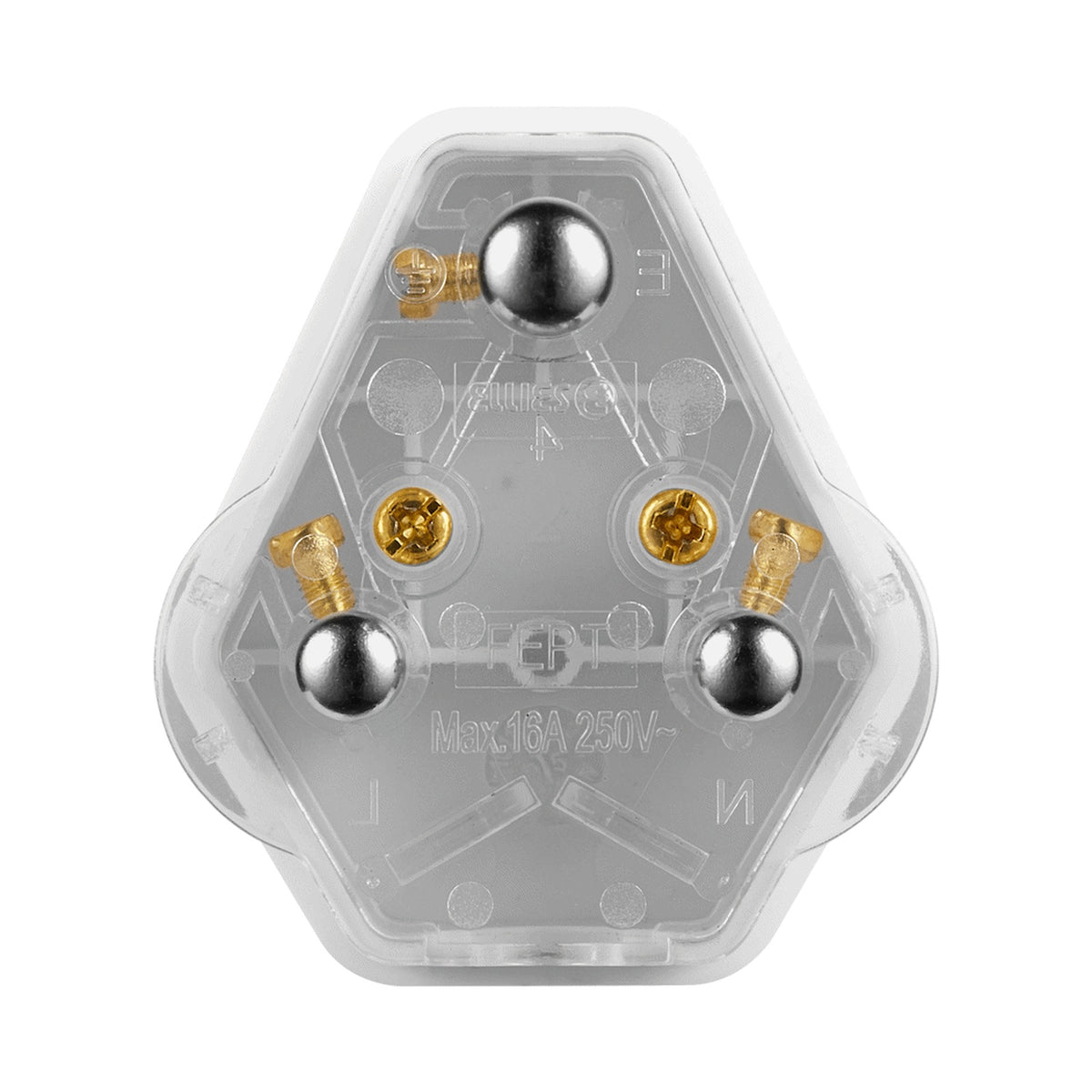 Ellies 16a Screw-on Plug Top - White