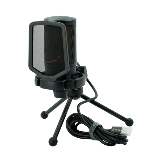 Fifine A6V Pro Microphone RGB, USB, Pop Filter, Gain Control