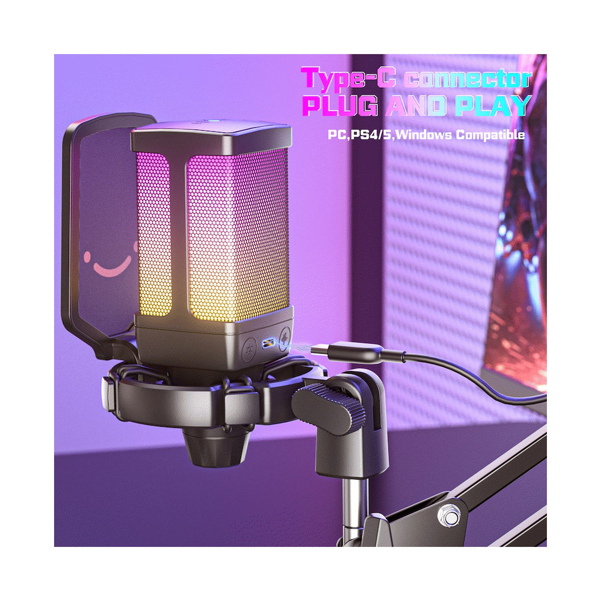 Fifine Q6T Microphone with Pop Filter and Shock Mount Kit
