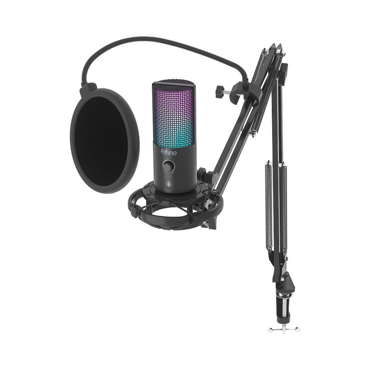 Fifine T669 Pro3 USB Microphone with Pop Filter and Boom Arm Stand