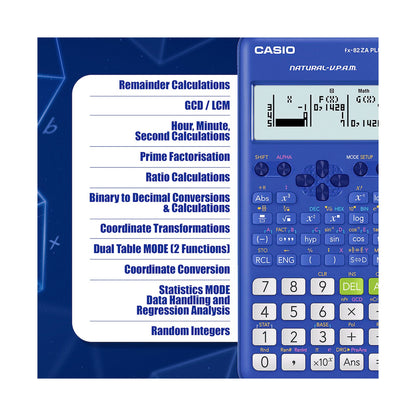 Casio FX-82 ZA Plus II Calculator - Blue